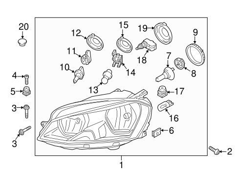 Headlamp Components for 2015 Volkswagen Golf VW Parts Online