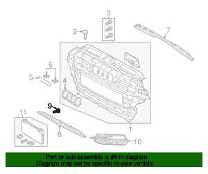2015-2021 Audi Lower Grille Screw WHT-006-726 | AudiUSAParts.com