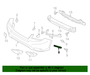 Car Accessories Left Or Right Or Pair Front Bumper Cover Molding Chrome 57708sg0