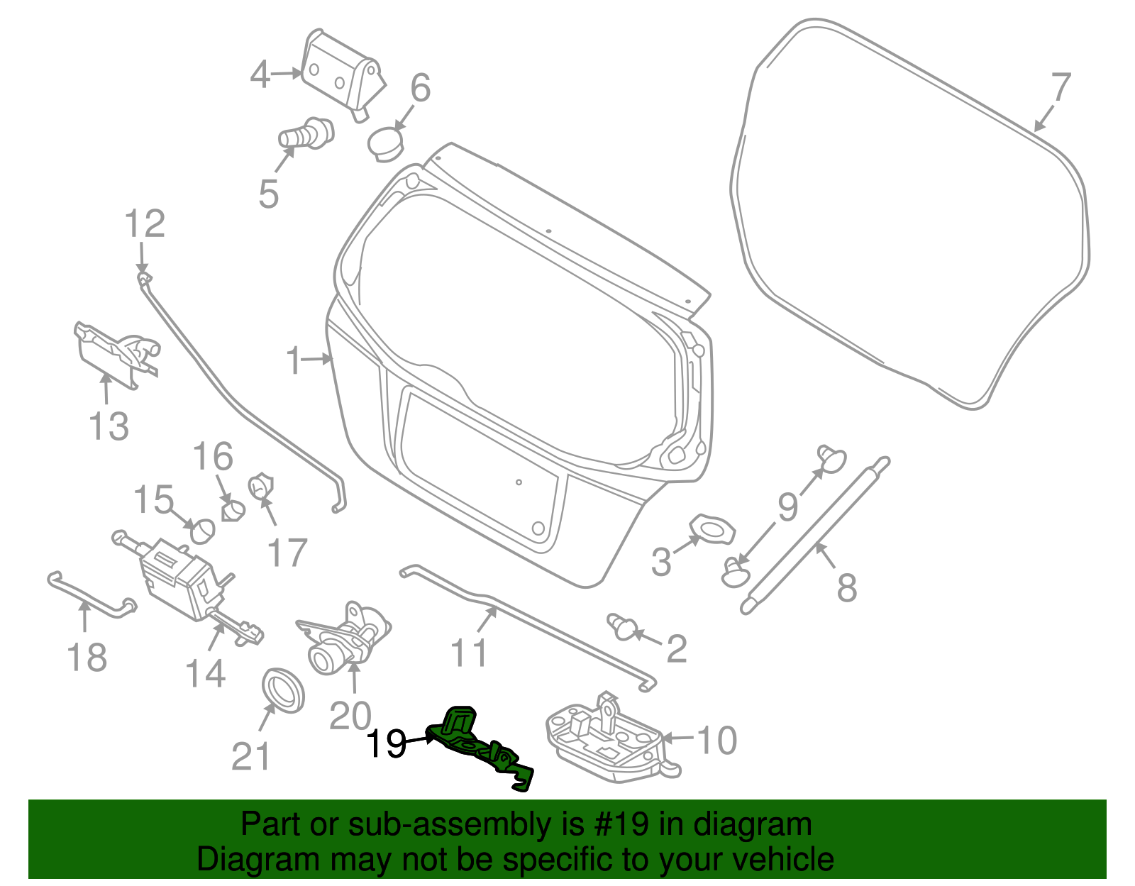 Liftgate Latch Striker - GM (96540940)