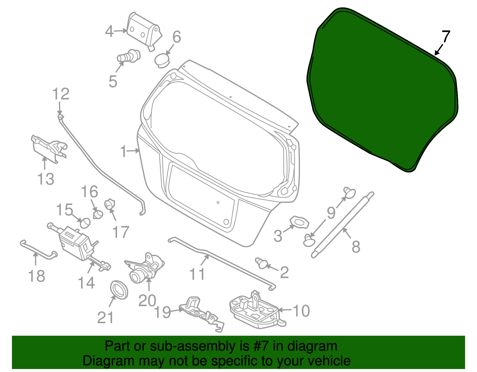 Liftgate Weatherstrip - GM (96540965)