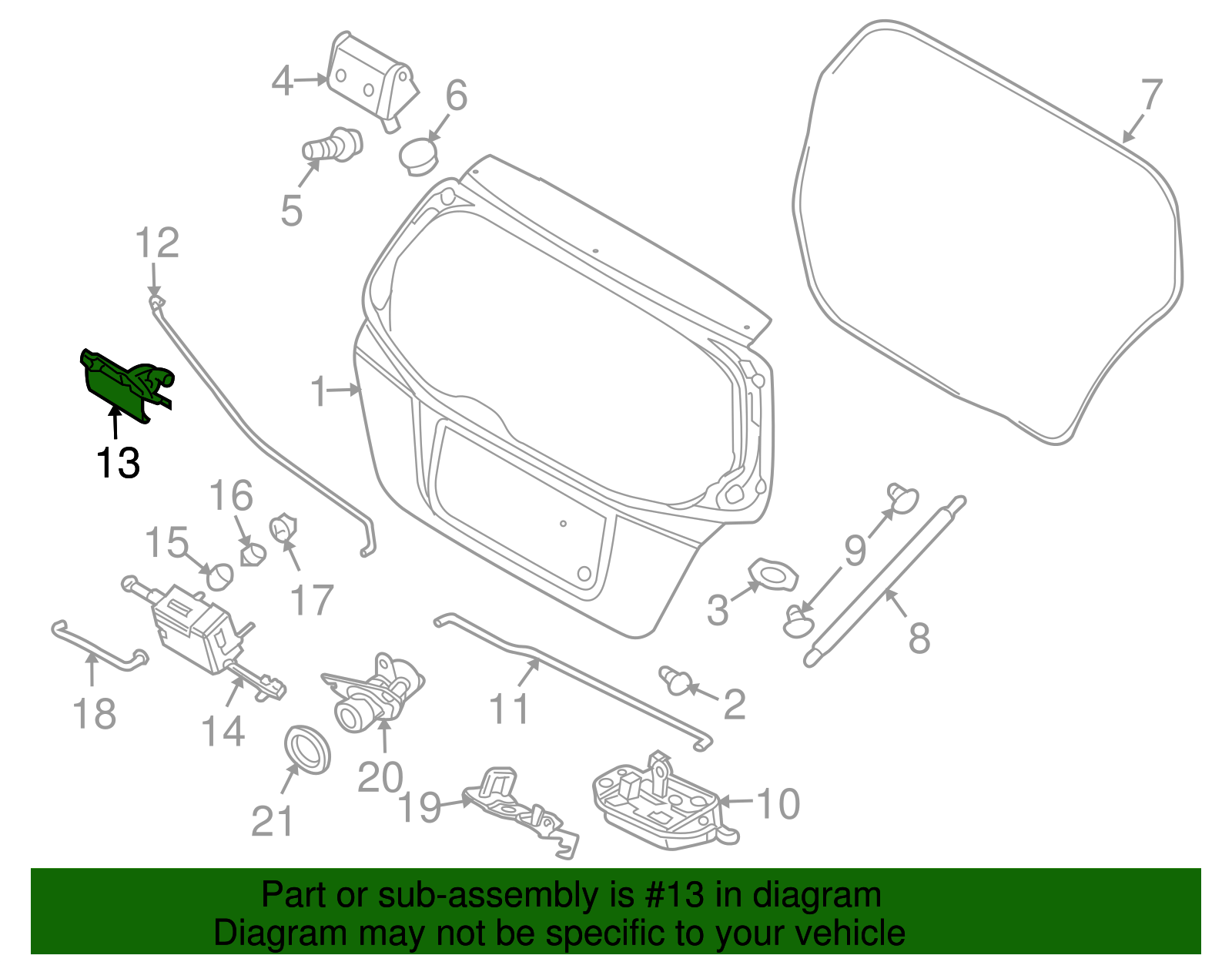 Exterior Liftgate Handle - GM (96490135)