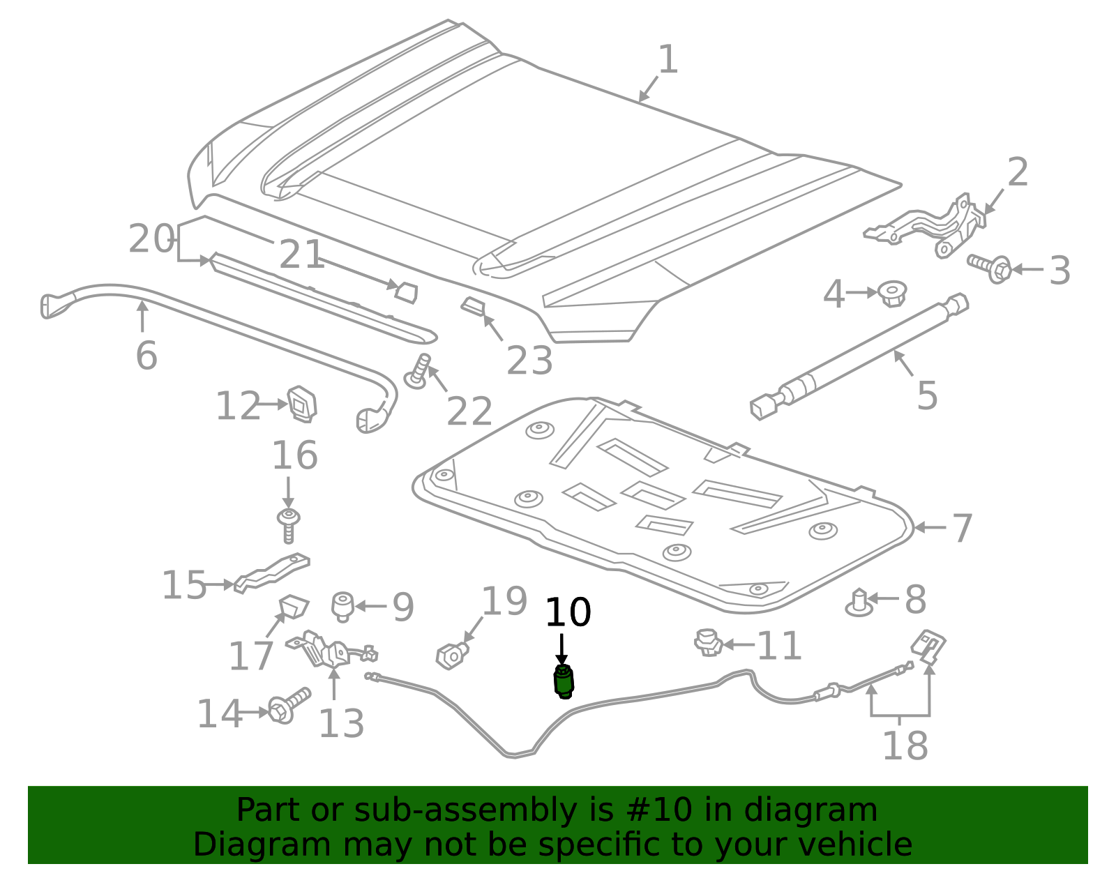 Hood Front Bumper - Cadillac (84118720)