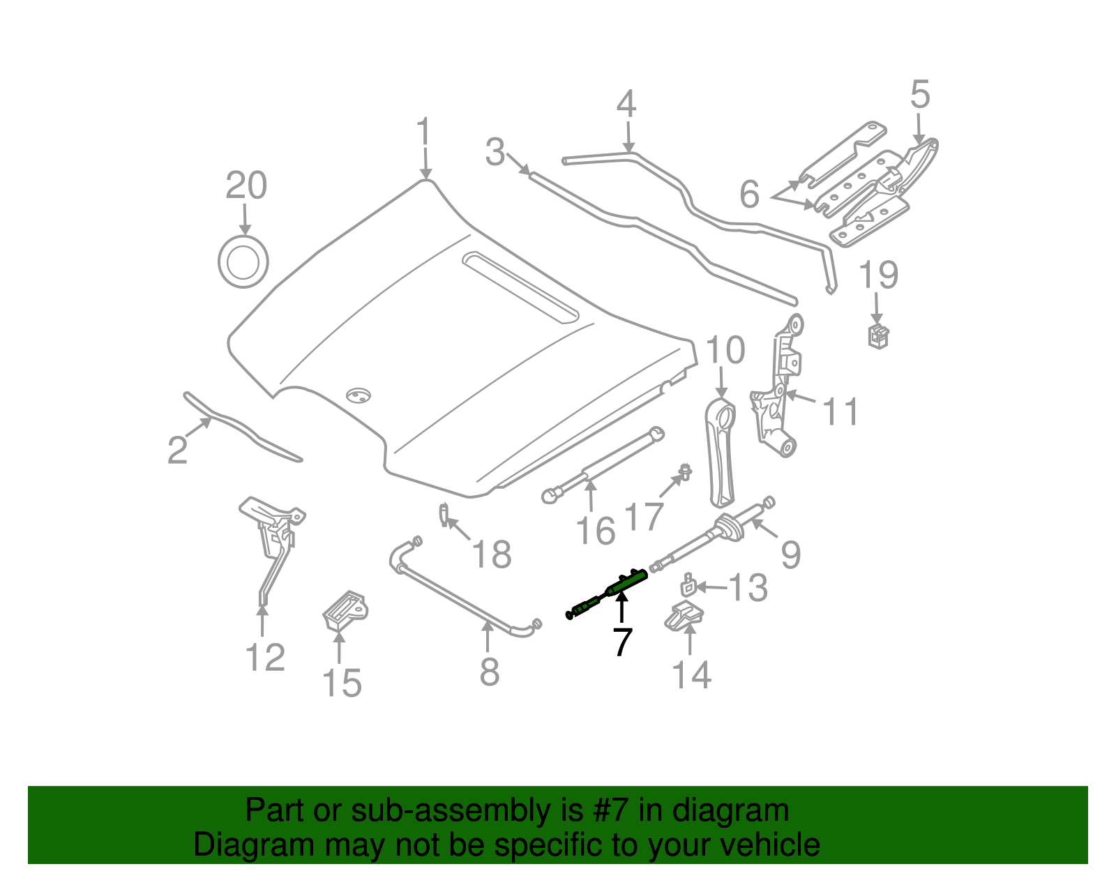 523240 Pin Code 51-23-8-240-608 - Bowden cable, front 2002-2008 BMW | AutoNation Parts
