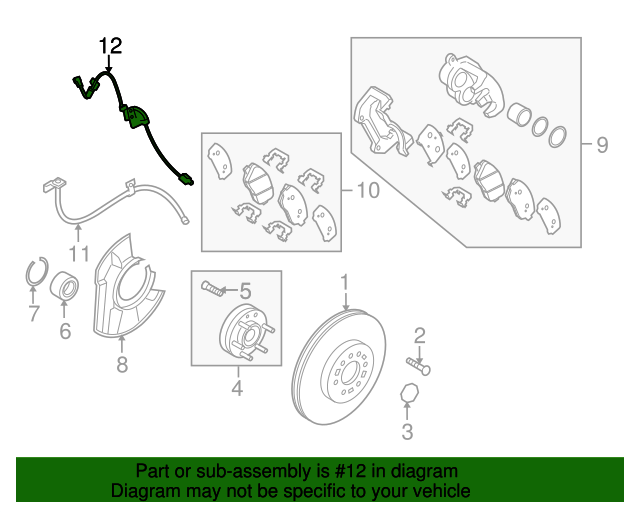 thumbnail image 2 of Genuine KIA Front Right ABS Speed Sensor 95670-2J010 For Borrego 2009-2012 OEM 2 of 6
