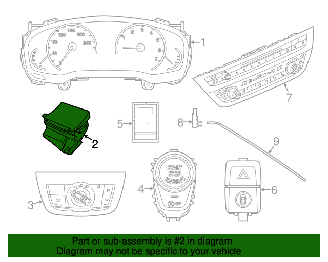 62308784905 20182023 BMW X3 Heads Up Display Assembly (62308784