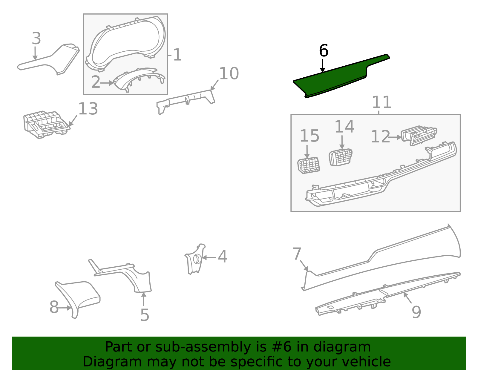 Upper Molding - Toyota (55012-08020-C0)