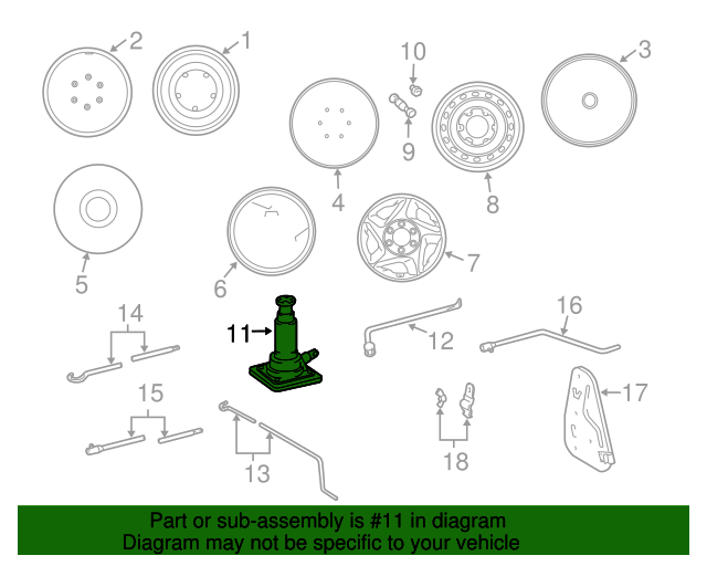 19952004 Toyota Floor Jack 0911104020 Toyota Parts Center