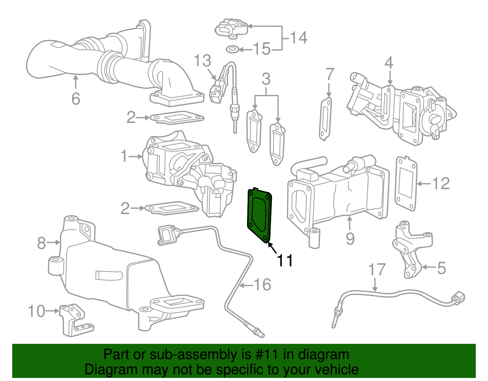 EGR Valve Cooler Gasket - GM (98065521)
