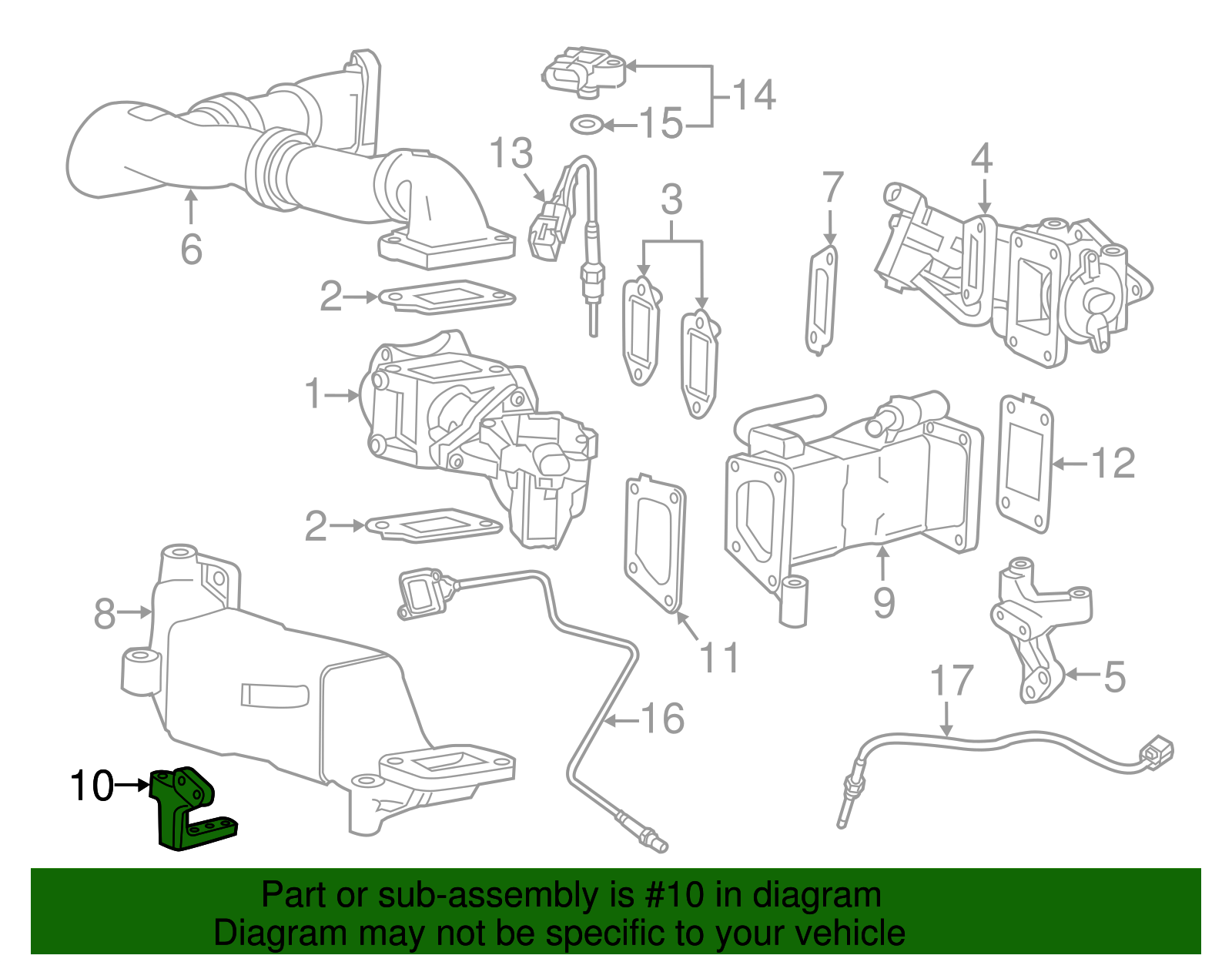 Exhaust Gas Recirculation (EGR) Valve Bracket - GM (98073033)