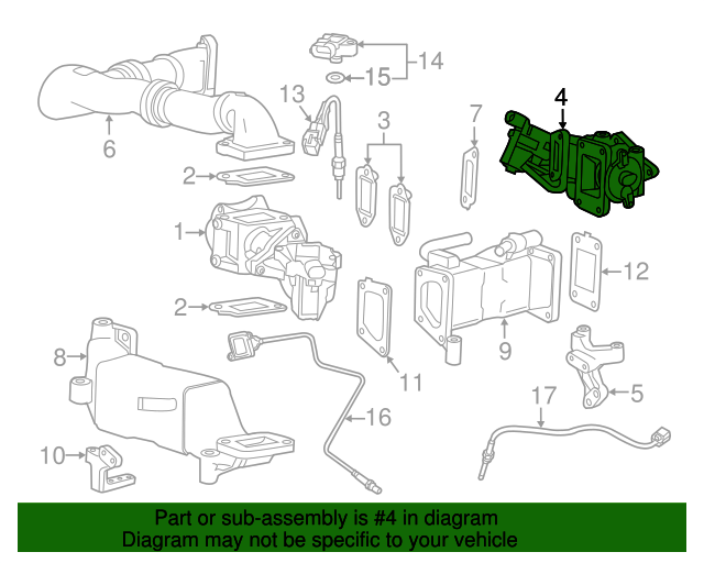 20112016 GM Exhaust Gas Recirculation (EGR) Cooler Bypass Valve