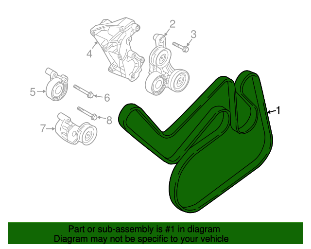 31430016 Serpentine Belt 20152022 Volvo My Swedish Parts