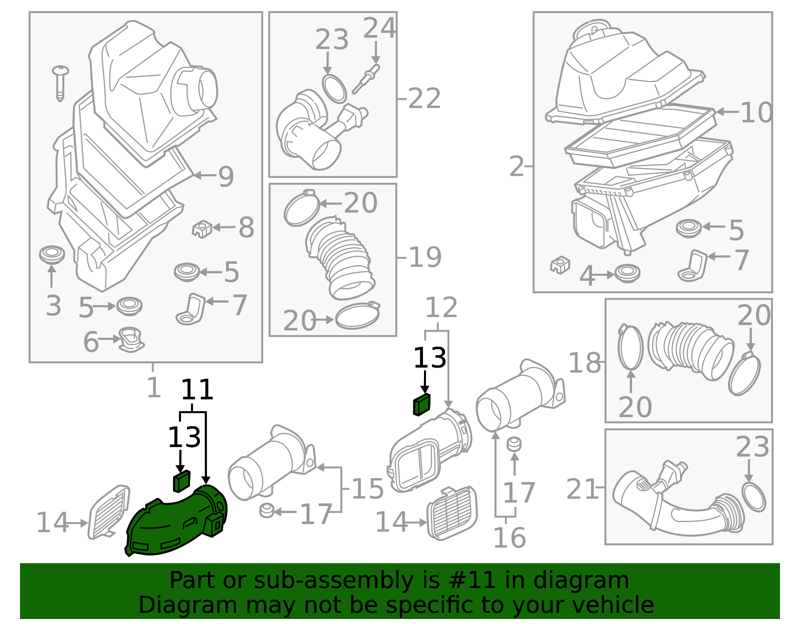 13-71-7-934-470 - Intake duct, right 2018-2025 BMW | AutoNation Parts