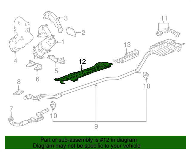 20162019 Chevrolet Volt Exhaust Front Underbody Heat Shield 23296805