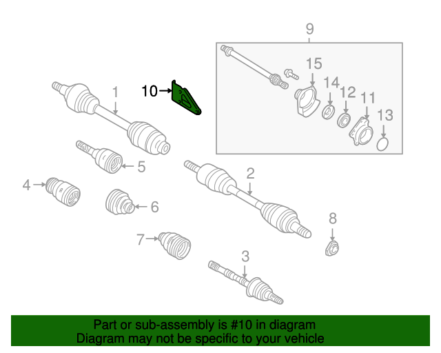 20022006 Mazda MPV Intermediate Shaft Support Bracket FF0525740