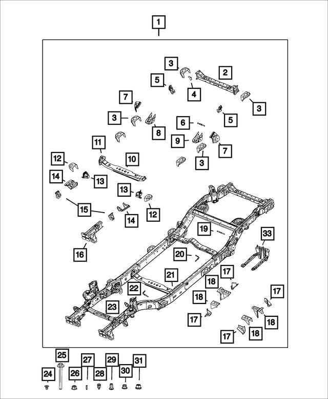 20182021 Jeep Lower Control Arm Bracket, Left 68407983AA My Mopar Parts
