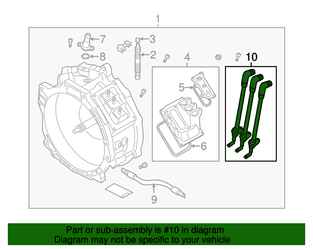 Hybrid Electric Motor Wiring Harness 7P0-971-013-D