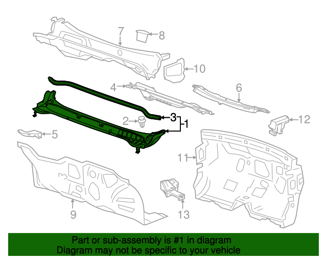 20122017 Buick Verano Air Inlet Grille Panel 22969739