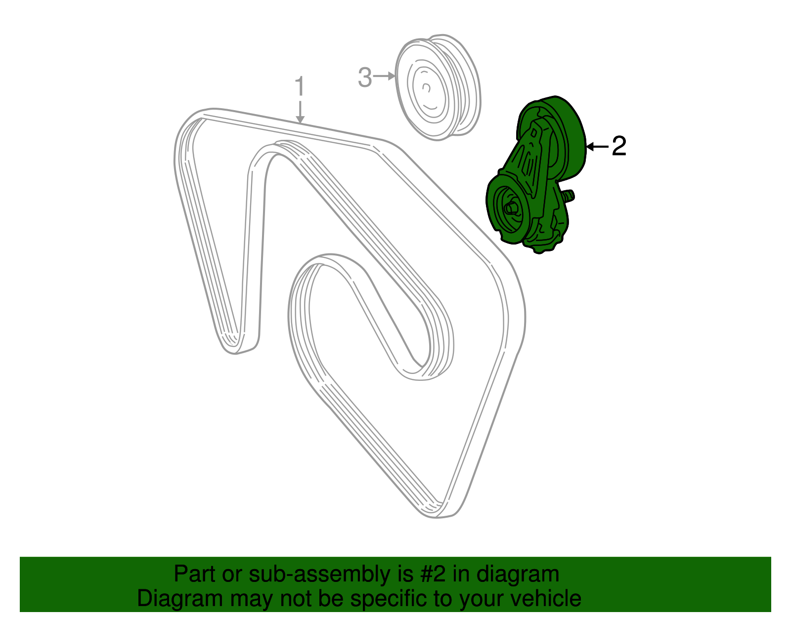 Serpentine Tensioner - Ford (XW4Z-6B209-AA)