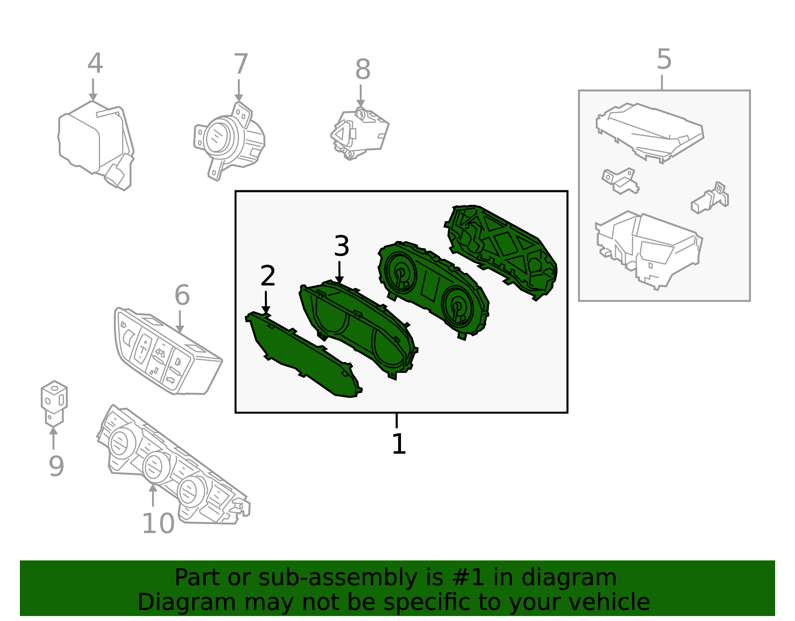94011G9620 20192021 Genesis G70 Cluster Assembly Hyundai Parts