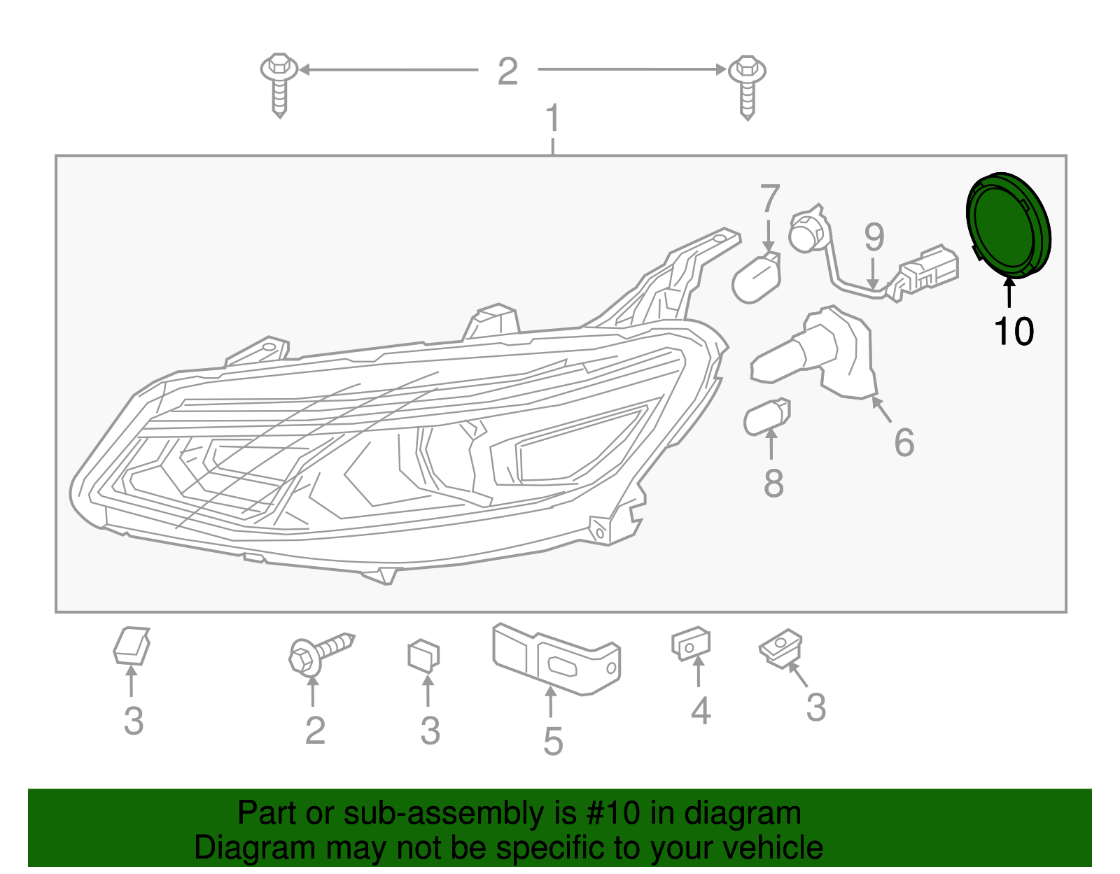 Headlamp Bulb Cover - Buick (92266966)