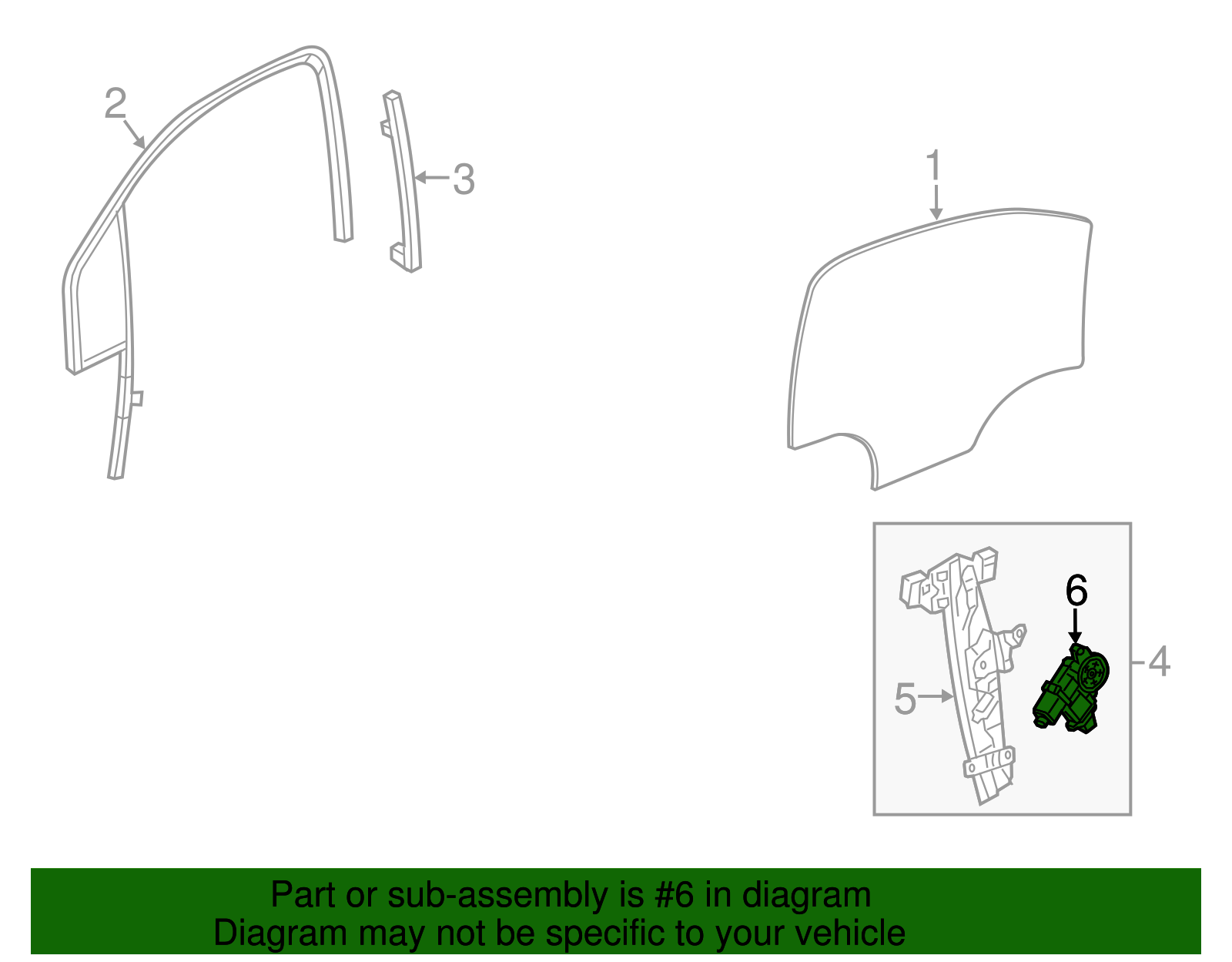 Front Driver Side Window Regulator - GM (94550811)