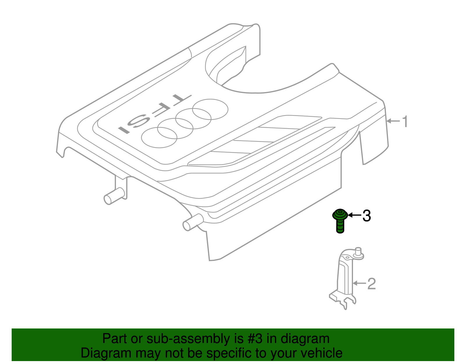 Engine Cover Screw - Volkswagen (N-104-514-08)