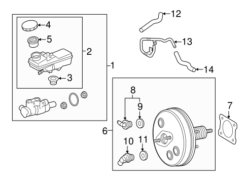 Master Cylinder - Components On Dash Panel for 2016 Scion iM #0