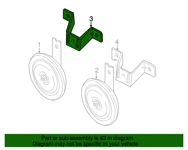 0K53B66781 Horn Bracket 20022005 Kia Sedona Kia.Parts Store
