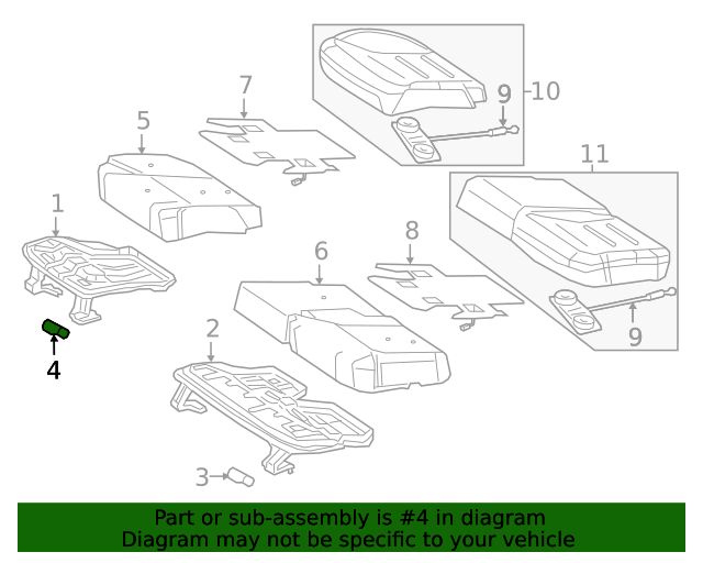 2019-2021 Mercedes-Benz Cushion Frame Outer Cover 463-921-05-00 | MB ...