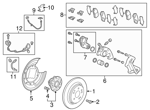 Rear Brakes for 2018 Acura TLX OEMAcuraPart