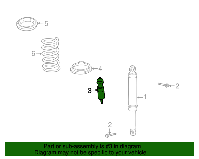 20072017 GM Rear Suspension Jounce Bumper 15785319 GM