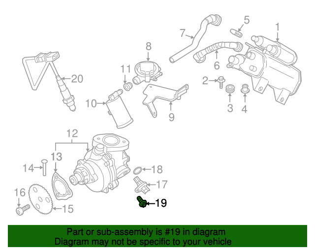 Genuine BMW 07119907463 Engine Camshaft Position Sensor Bolt