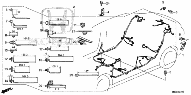 Wire Harness (3) for 2014 Honda Civic #0