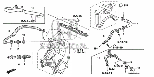 Breather Tube for 2008 Honda CR-V #0