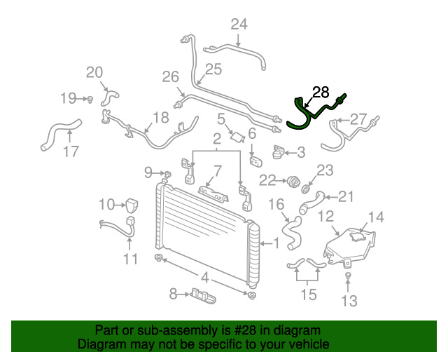 15792688 GM Automatic Transmission Fluid Cooler Inlet Line GM Parts Store