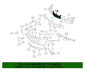 219-880-01-52 - Bumper Cover Reinforcement 2006-2011 Mercedes-Benz ...