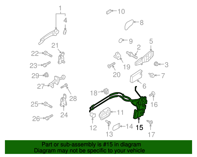 Mazda OEM Lock Actuator Part TD1173310D OEM Vehicle Parts