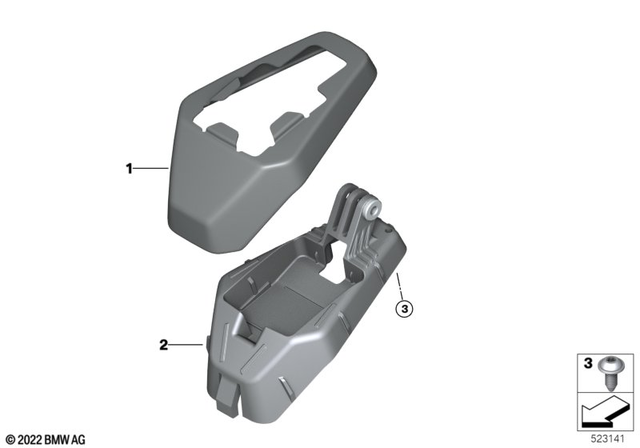 77317108033 - Seat Pad, Pillion Passenger - Carbon 2022-2024 BMW