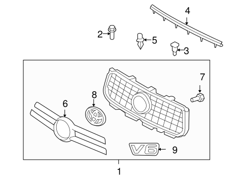 Grille & Components for 2007 Toyota RAV4 #0