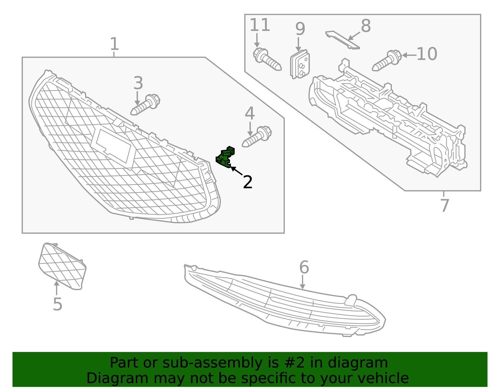 86583-D2500 - Grille Bracket 2020-2022 Genesis G90 | AutoNation Parts