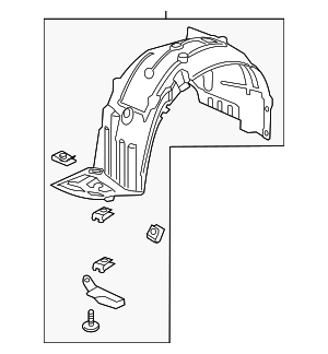 74151-TBA-A50 - Fender Liner 2019-2021 Honda Civic OEM Honda Parts