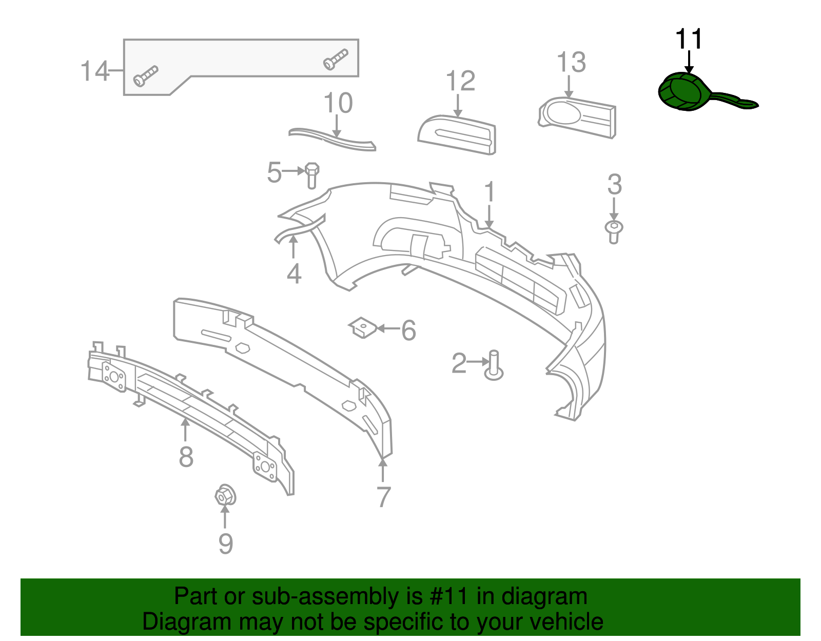 Front Driver Side Fog Lamp Trim - GM (96648783)