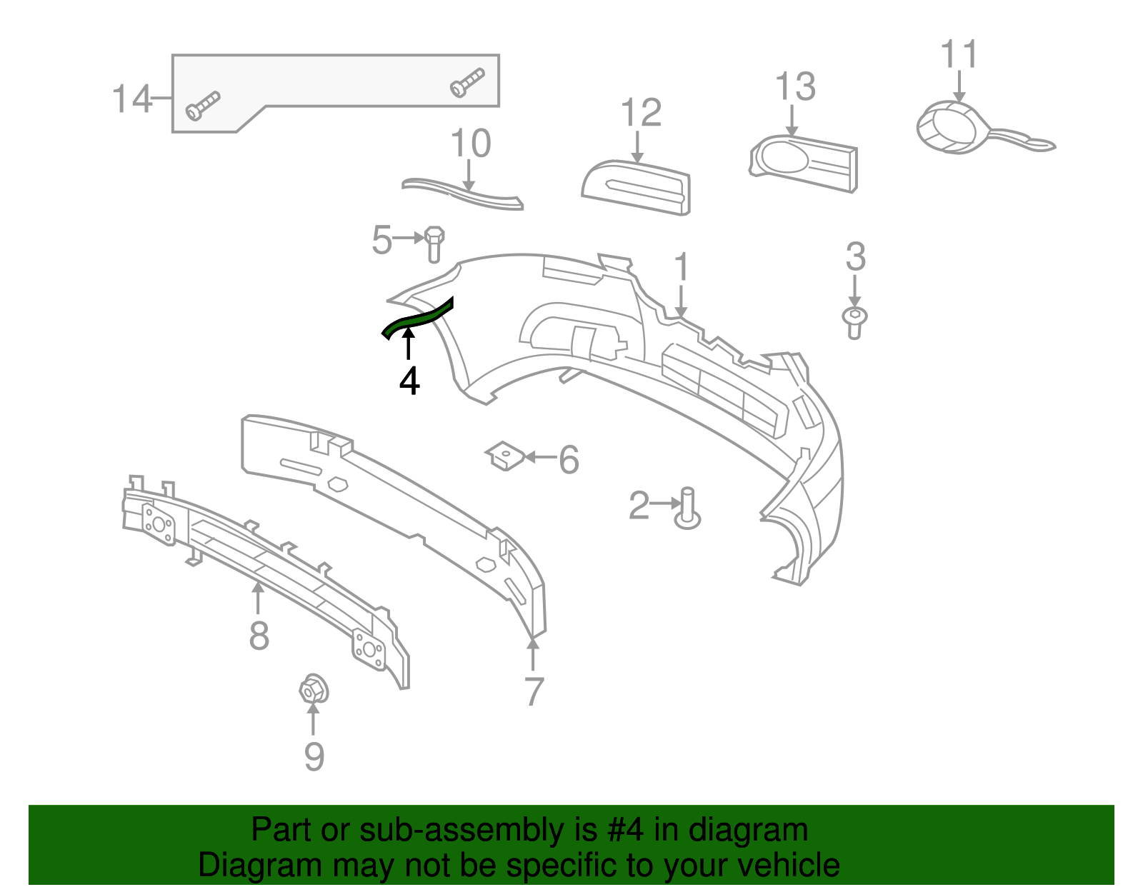 Front Driver Side Bumper Fascia Side Bracket - GM (96648505)