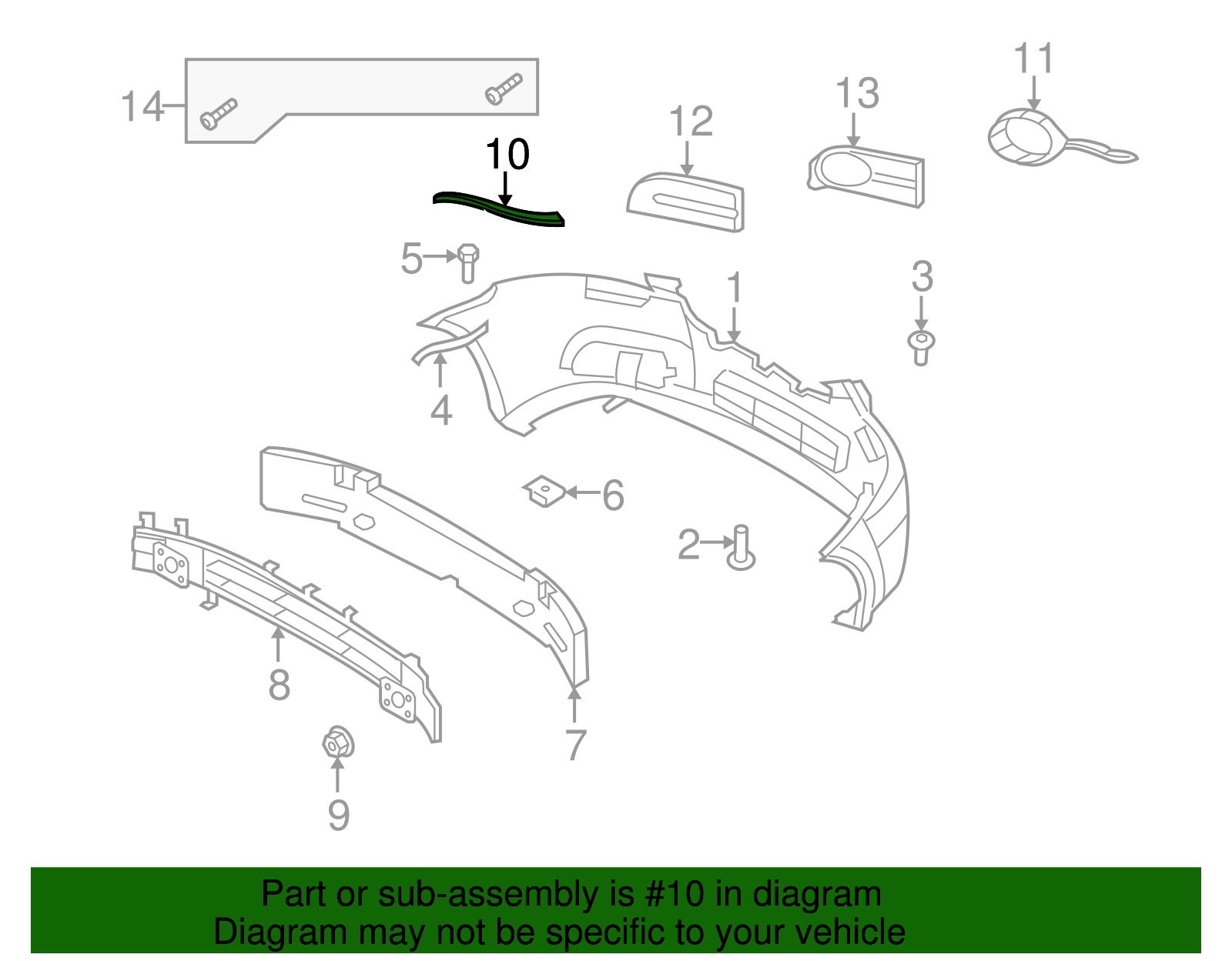 Front Driver Side Bumper Fascia Outer Insert - GM (96648787)