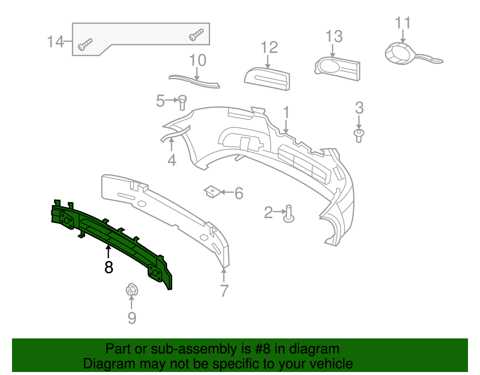 Front Bumper Impact Bar - GM (96648627)