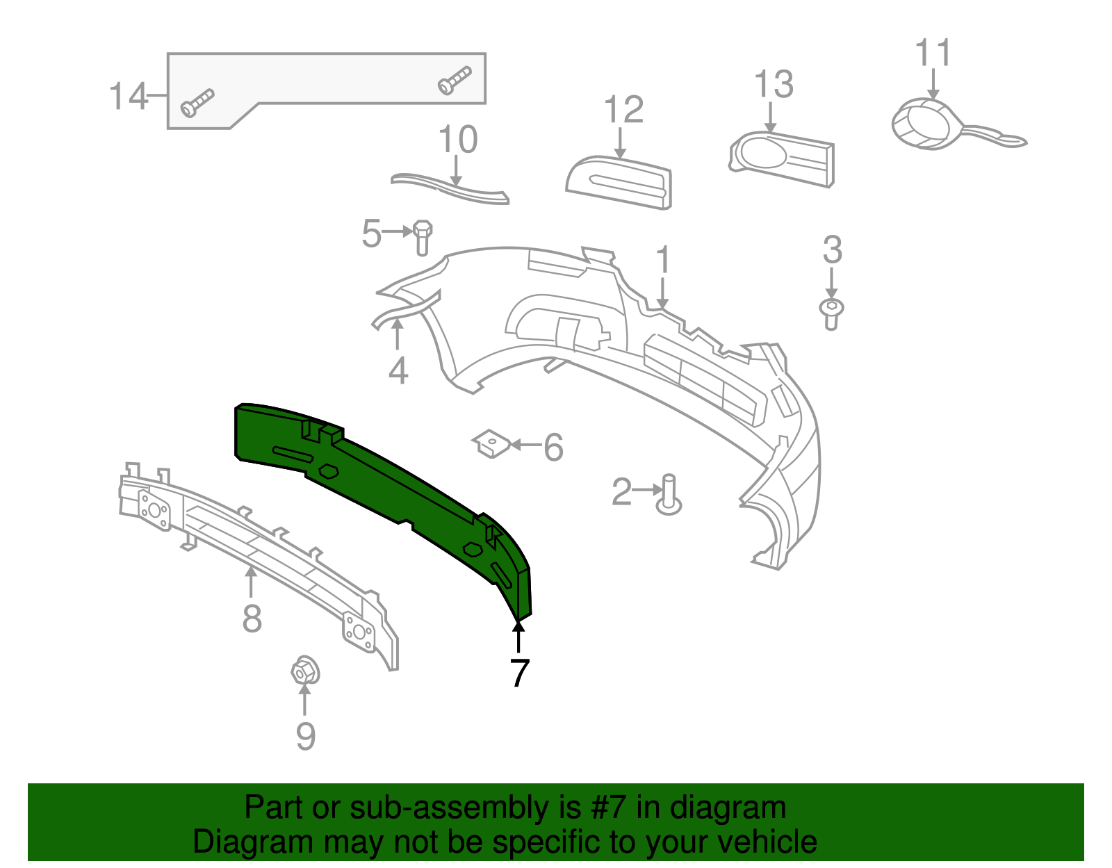 Front Bumper Energy Absorber - GM (96648509)