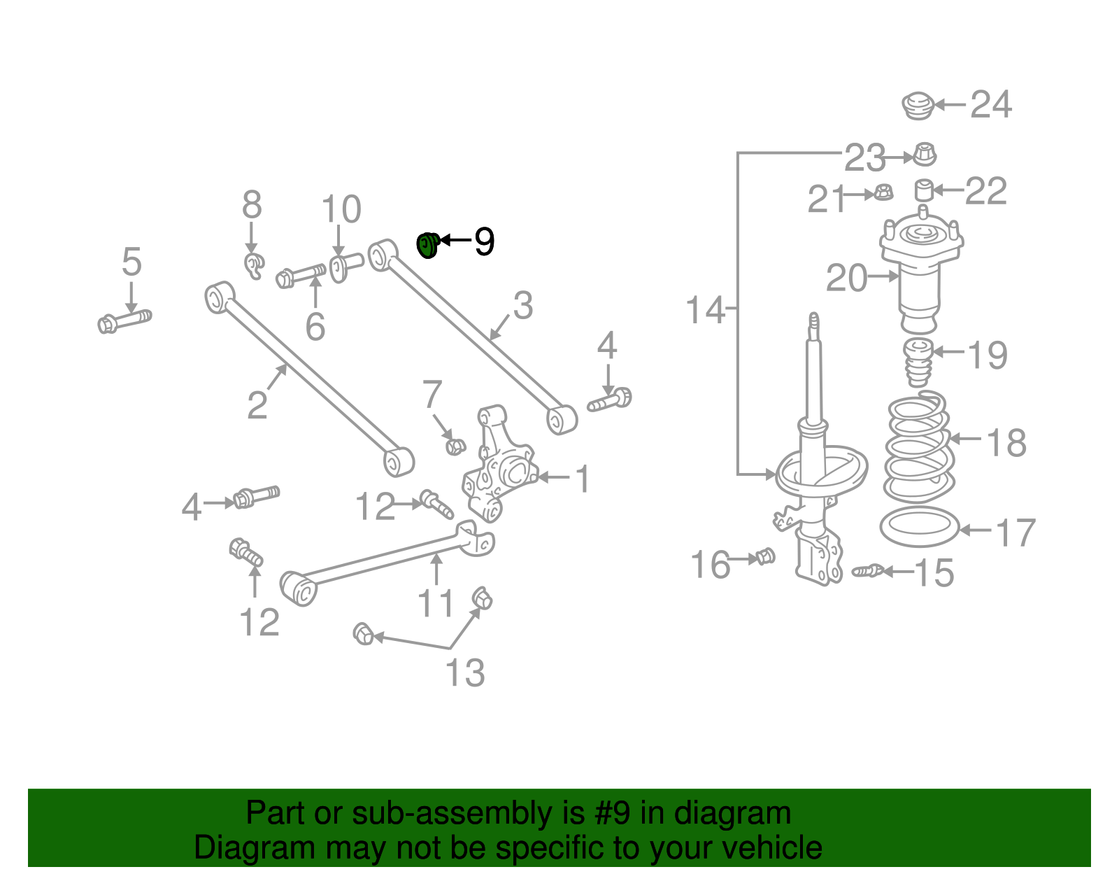 Suspension Control Arm Nut (Rear) - Toyota (48452-32030)