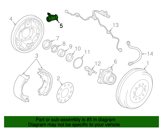 20052023 Toyota Drum Brake Wheel Cylinder (Left, Right, Front, Rear, Upper) 4755004030