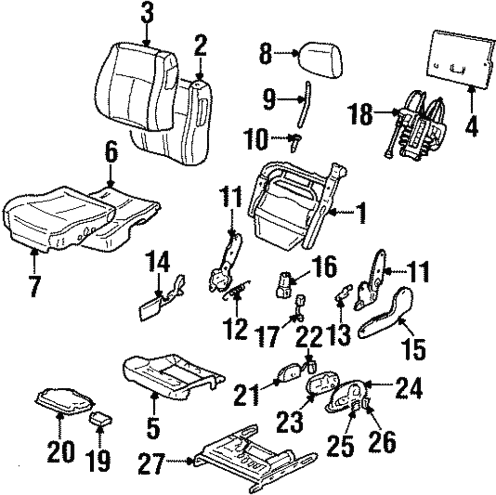 Restraint Assembly, D/Seat HD                 *Neutral - GM (88951743)